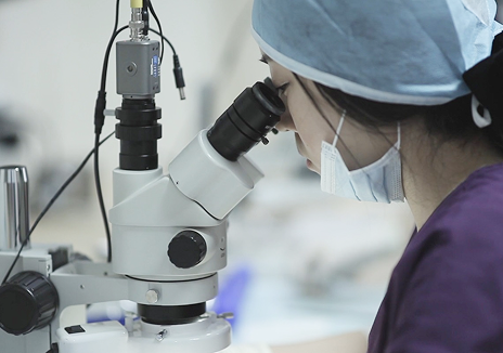 Use a high-magnification microscope throughout the process